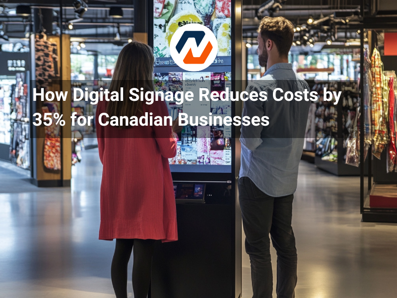 How Digital Signage Reduces Costs by 35% for Canadian Businesses