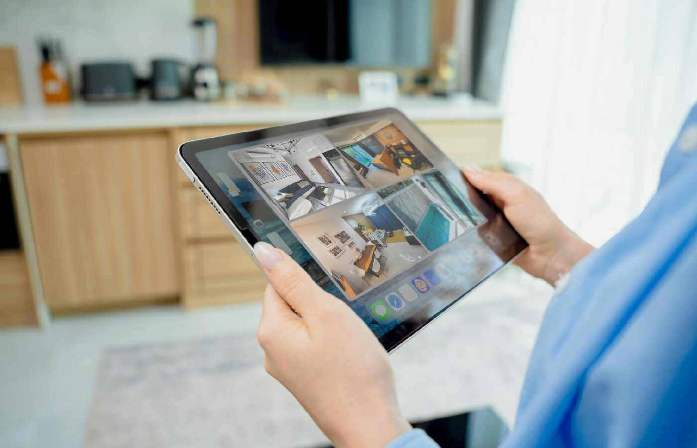Site monitored remotely from a tablet