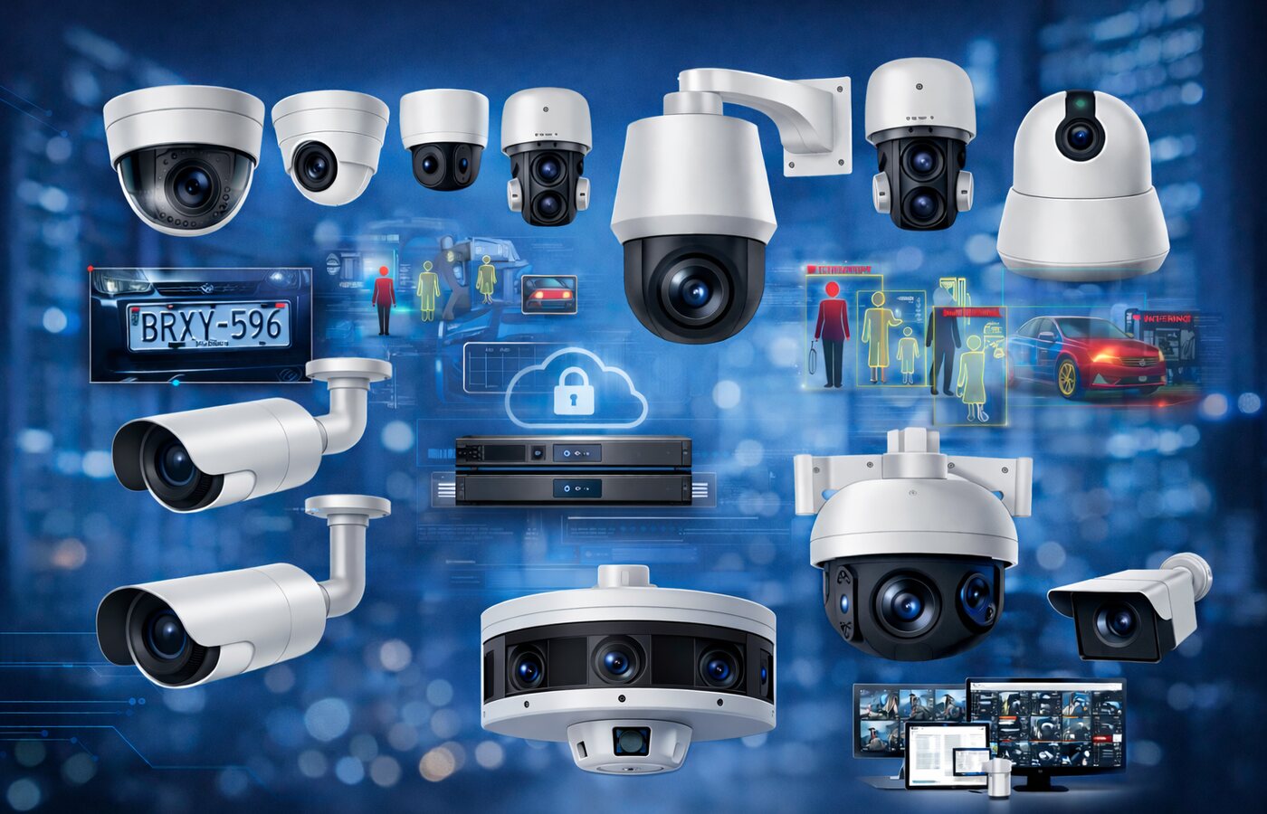 Perimeter camera coverage viewed from a phone