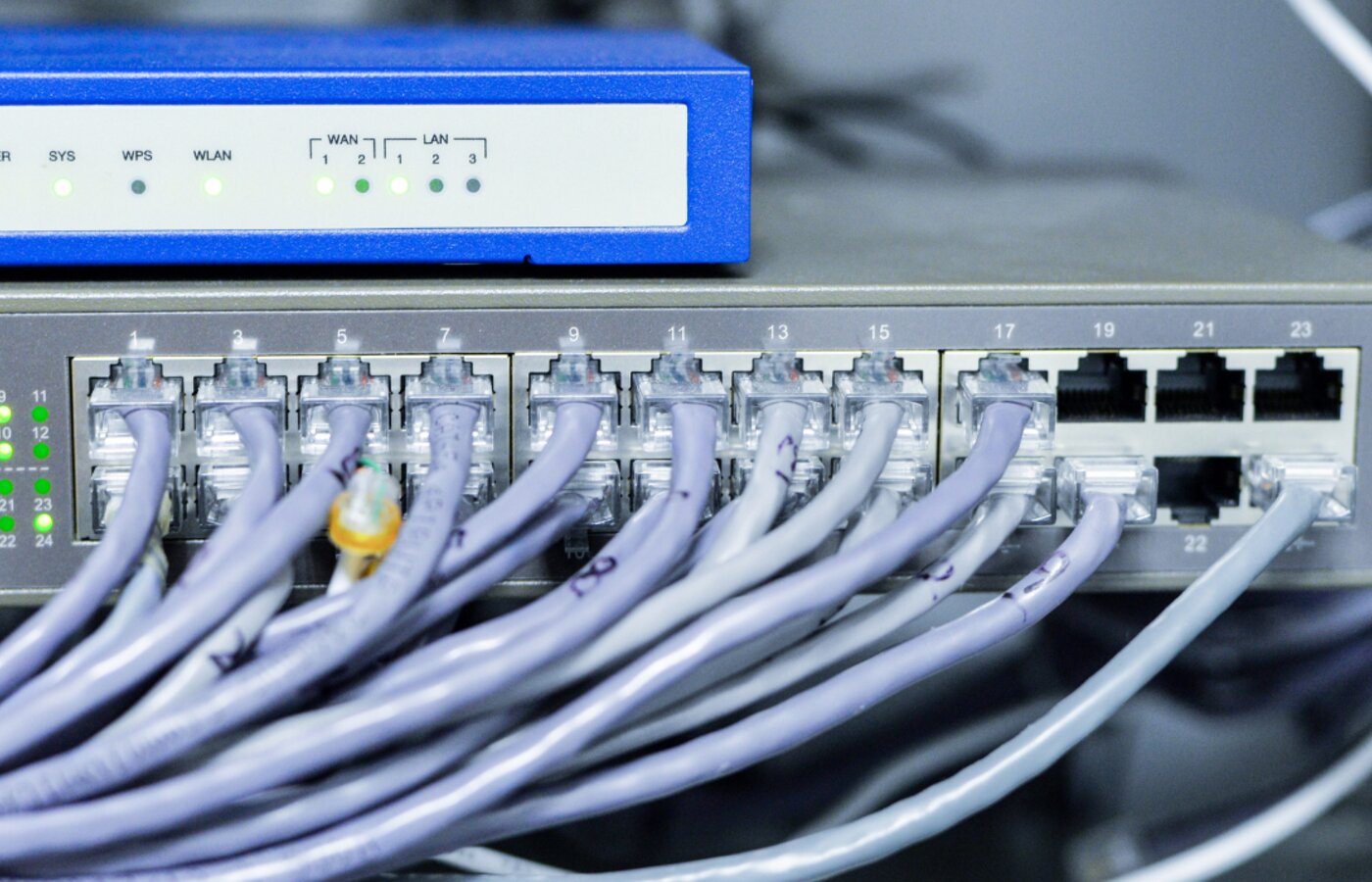 Switching installed with dressed cabling